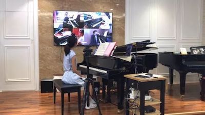 千赢国际特邀艺术家浙江音乐学院钢琴系丁阳博士Hybrid远程教育大师班+音乐会圆满成功